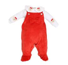 Conjunto Macacão Jardineira + Body Bebê Menina Lessa B8893 Conjunto Macacão Jardineira + Body Bebê Menina Lessa B8893
