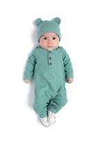 Conjunto Macacão Peitilho Bebê Masculino Com Touca Tmx