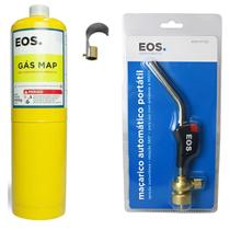 Conjunto Maçarico Automático Eos TFT 22 Refil Mapp 400g Defletor