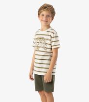 Conjunto Machão c Bermuda em Meia Malha Rovi Kids Bege Conjunto Machão c Bermuda em Meia Malha Rovi Kids Bege