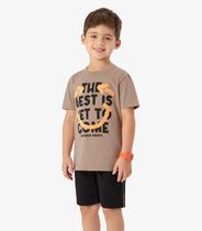 Conjunto Machão c Bermuda em Meia Malha Rovi Kids Marrom Conjunto Machão c Bermuda em Meia Malha Rovi Kids Marrom