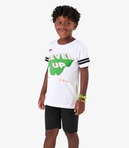 Conjunto Machão c Bermuda em Meia Malha RoviKids Branco