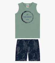 Conjunto Machão Com Bermuda Infantil Rovi Kids Verde