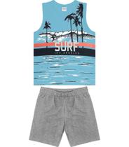 Conjunto Machão Com Bermuda Praia Rovitex Azul - Rovitex Kids