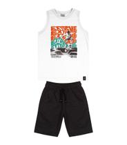 Conjunto Machão Juvenil Masculino Rovitex Kids Branco
