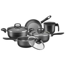 Conjunto Madri Supra Tampa de Vidro 5 Peças Alumínio com antiaderente Grafite MTA