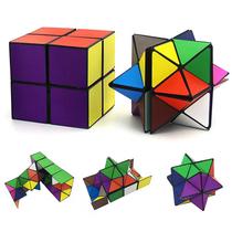 Conjunto Magic Cube Euclidean Star Cube 2 em 1 para crianças e adultos