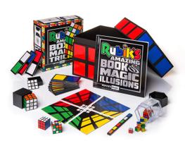 Conjunto mágico Marvin's Magic Rubik's Amazing Box of Magic Illusions com 40 truques e cubo de Rubik