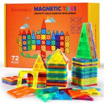 Conjunto Magnetic Tiles Gemmicc Advanced de 72 peças para crianças Conjunto Magnetic Tiles Gemmicc Advanced de 72 peças para crianças