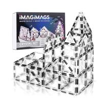 Conjunto magnético de azulejos de construção Imagimags Crystal 38 peças