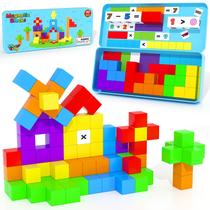 Conjunto Magnético de Blocos Minecftoy Mini para Viagem 40 peças