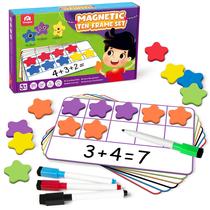 Conjunto magnético de dez quadros Math Manipulative Coogam para crianças de 3 a 5 anos
