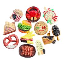 Conjunto magnético de geladeira para simulação de alimentos 12 unidades/lote Conjunto magnético de geladeira para simulação de alimentos 12 unidades/lote