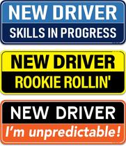 Conjunto magnético HEY-OKEY New Driver Funny, pacote com 3, refletivo, 25x9 cm