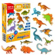 Conjunto magnético Magdum Dinosaur para crianças de 3 anos ou mais - 15 ímãs