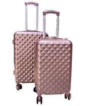 Conjunto Mala 23Kg + Mala 10Kg Diamond Rose Padrão Anac