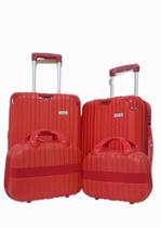 Conjunto Mala De Viagem 360 Vermelha