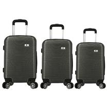 Conjunto Mala de Viagem Bordo, Média e Grande Eagle Em Abs C/ Rodinhas 360º AC32