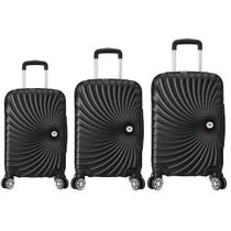 CONJUNTO MALA DE VIAGEM BORDO, MÉDIA E GRANDE EM ABS C/ RODINHAS 360º - EAGLE - AS65