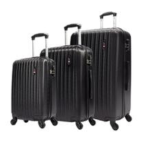 Conjunto malas de viagem Londres P, M e G Swiss Move Preta