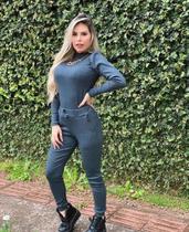 Conjunto malha cinza m