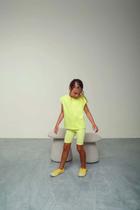 Conjunto Malha e Cotton Amarelo - Bugbee Conjunto Malha e Cotton Amarelo - Bugbee