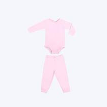 Conjunto Malha Térmica Body Manga Longa E Calça Bebê Have Fun 28305 Branco