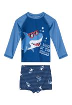 Conjunto Malha UV Tubarão Infantil Menino Brandili