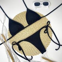 Conjunto Malibu Top Cortininha + Calcinha Laço