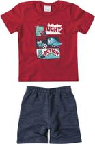 Conjunto Malwee Kids Menino Camiseta e Bermuda Moletom Flamê - Vermelho Conjunto Malwee Kids Menino Camiseta e Bermuda Moletom Flamê - Vermelho