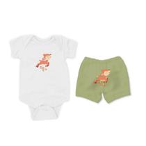Conjunto manga curta cervo - bebê dorminhoco Conjunto manga curta cervo - bebê dorminhoco