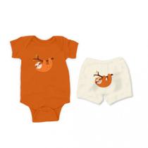 Conjunto manga curta dona preguiça