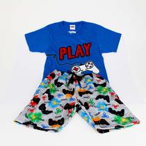 Conjunto Manga Curta Duzizo Masculino Play/Game 7007