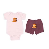 Conjunto Manga Curta Esquilo Guloso