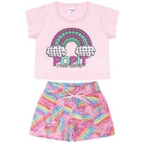 Conjunto Manga Curta Fashion Kids Arc-Iris/Popit 6115