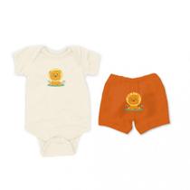 Conjunto manga curta leão simpático