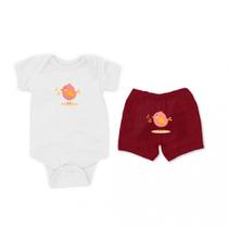 Conjunto manga curta passarinho cantor