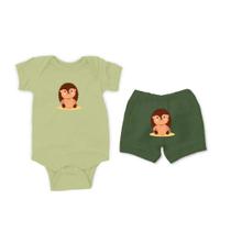 Conjunto Manga Curta Porco Espinho Fofinho