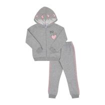 Conjunto Manga Longa Cinza - Primeiros Passos - Moletom - Pulla Bulla Conjunto Manga Longa Cinza - Primeiros Passos - Moletom - Pulla Bulla