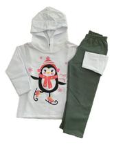 Conjunto Manga Longa Infantil Feminino Com Capuz Pipa 6419 Conjunto Manga Longa Infantil Feminino Com Capuz Pipa 6419