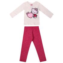 Conjunto Manga Longa Infantil Hello Kitty Branco - Hello Kitty