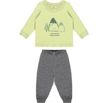 Conjunto Manga Longa Inverno Infantil Malwee Estampado