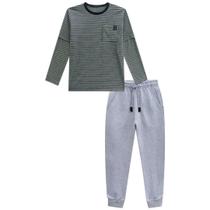 Conjunto Manga Longa Johnny Fox Masculino Listrado