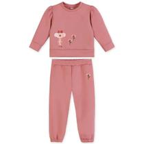 Conjunto Manga Longa Lilica Ripilica Flowers Rosa