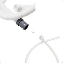 Conjunto Mangueiras Tanquinho Universal Saída Entrada Branco Flexível Conjunto Mangueiras Tanquinho Universal Saída Entrada Branco Flexível