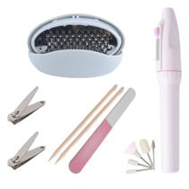 Conjunto Manicure 5 em 1 Lixadeira Elétrica Cortador de Unha Lixas e Mais Acessórios 004