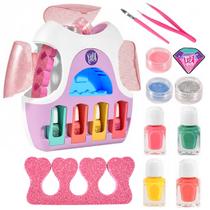 Conjunto Manicure Infantil Completo Secador de Unhas Esmaltes Adesivos e Glitter Conjunto Manicure Infantil Completo Secador de Unhas Esmaltes Adesivos e Glitter
