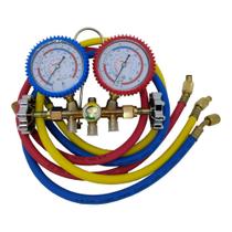 Conjunto Manifold 1/4 Com Mangueira 90CM R22 R134 R404 Suryha 80150.030 Conjunto Manifold 1/4 Com Mangueira 90CM R22 R134 R404 Suryha 80150.030