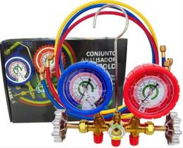 Conjunto Manifold Analisador ET661 R22 R32 R404a R410 R507 Com Mangueira 150 cm