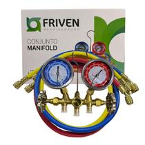 Conjunto Manifold Ar Condicionado Manômetro Com Glicerina - Friven
